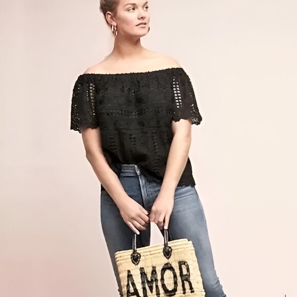 Sunday in Brooklyn Tops - 2/$24 Anthropologie Sunday in Brooklyn Evie Off-the-Shoulder Top #A0602 TRB3